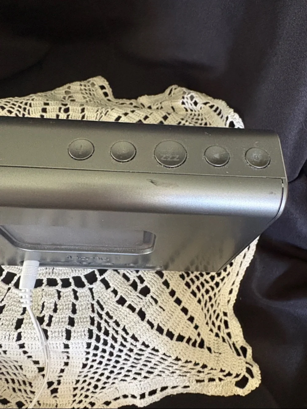 iHome Silver and Gray Fabric Bluetooth Speaker Dock